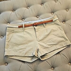 Khaki Shorts with Belt